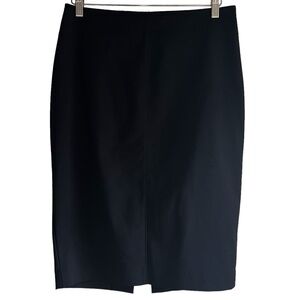 Judith & Charles classic black cotton blend pencil skirt 8 excellent condition
